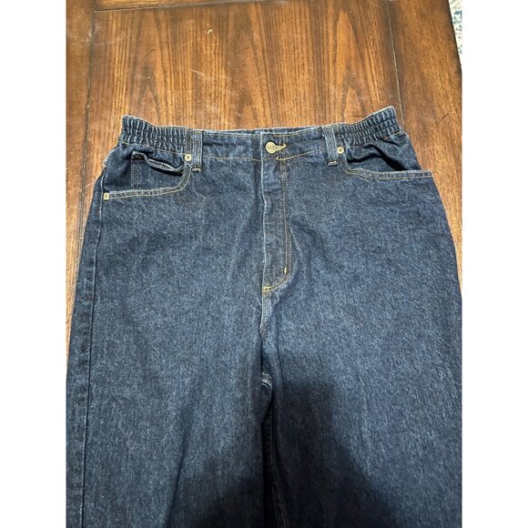 L.L.Bean Womens Jeans Dark Wash Straight Leg Comfort Waist High Rise Classic 4 - Picture 2 of 8